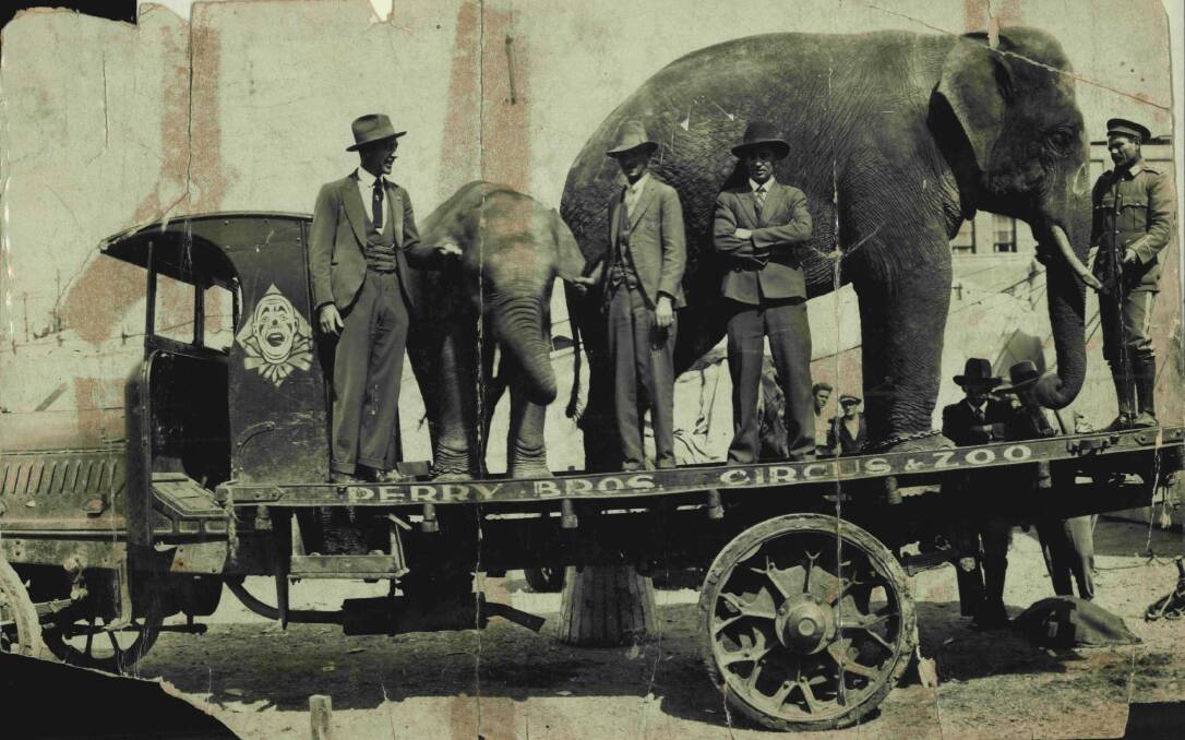 An early circus: Perry Bros Circus Zoo was one of the early zoos to travel Australia.