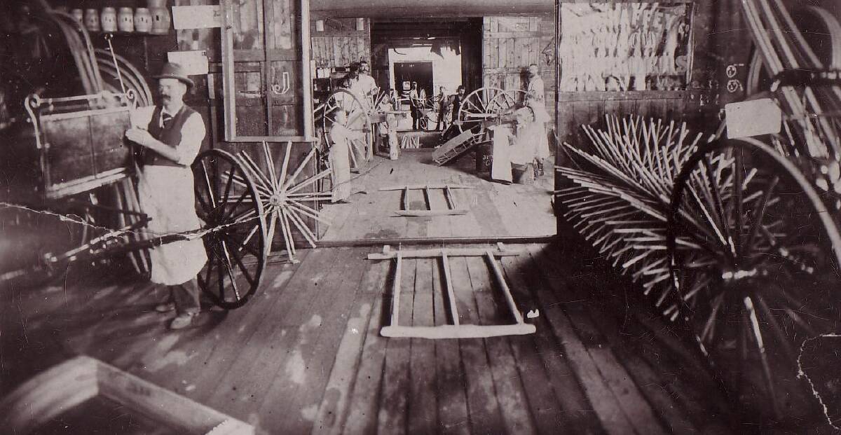 Hard at work: A historic scene at Chaffey coachworks in Glen Innes circa 1900.