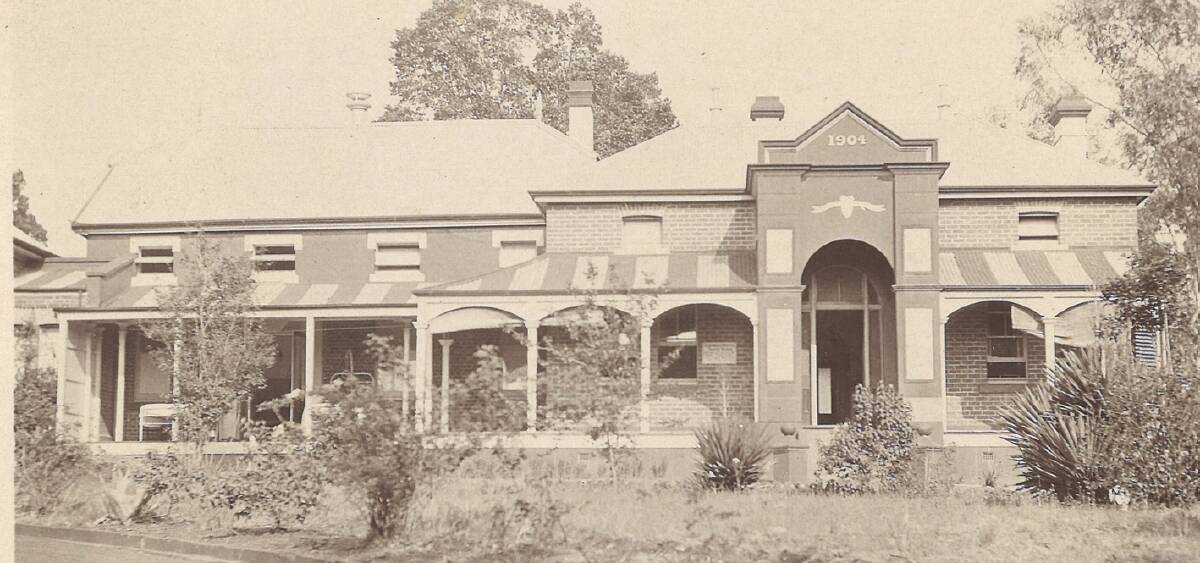 Impressive facade: This historic photo shows the open verandahs at the original hospital building.