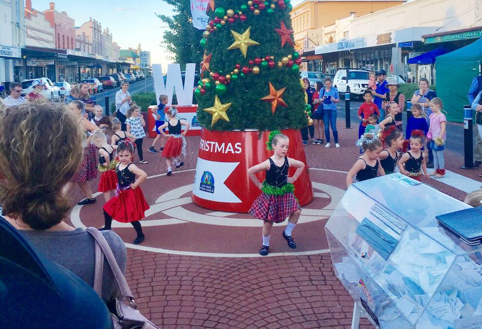 Shoppers had the Jacaranda Highland Dancers to entertain them as they awaited the Spend In Glen Innes Highlands draw.