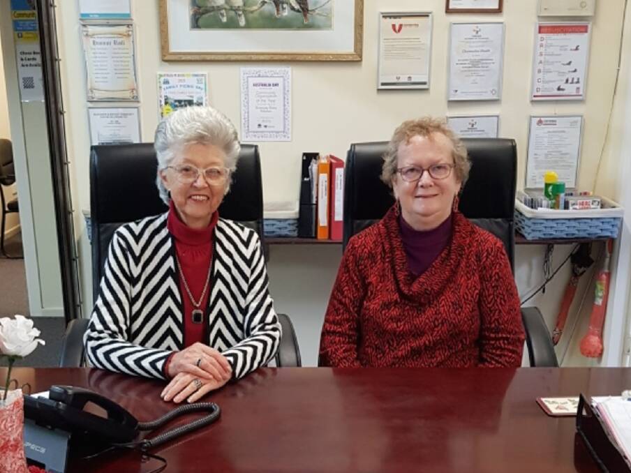 WELCOME TO THE NEIGHBOURHOOD: Lynne Matthews and Brenda Beauchamp in the Glen Innes Community Centre. Photo supplied.