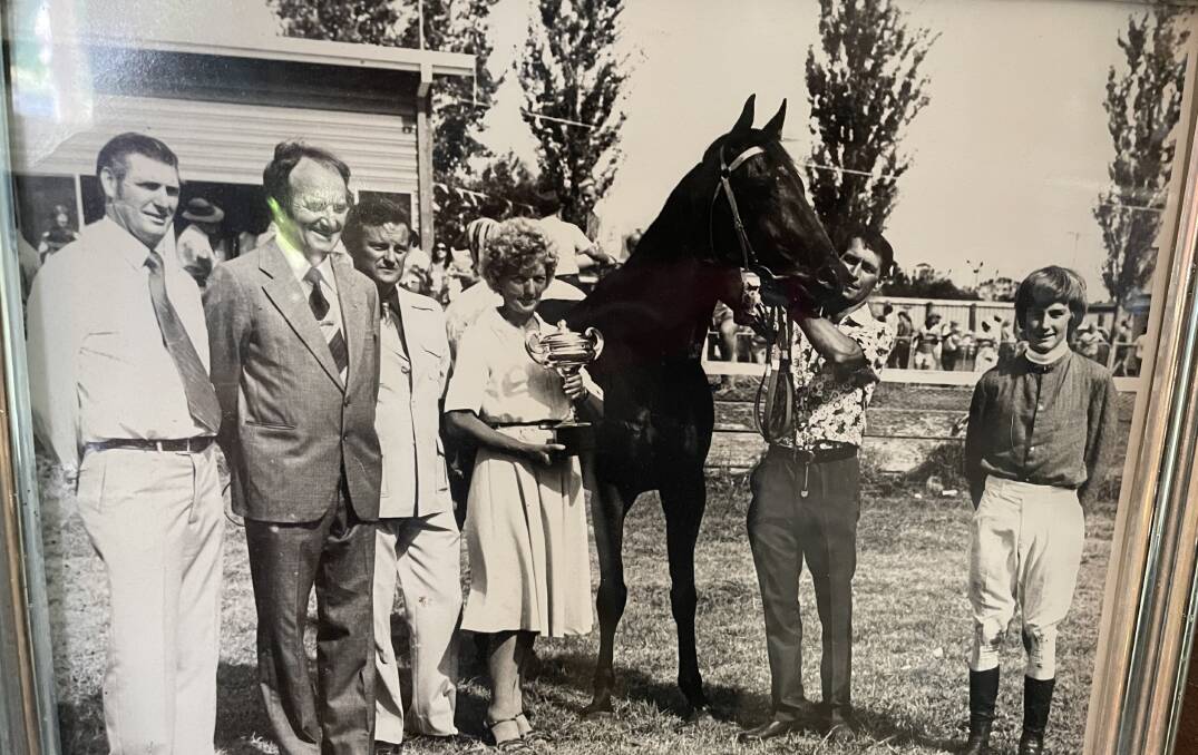 Don Cameron's first Glen Innes Cup with with Grafton Boy, owned by Elsie Sheedy. 