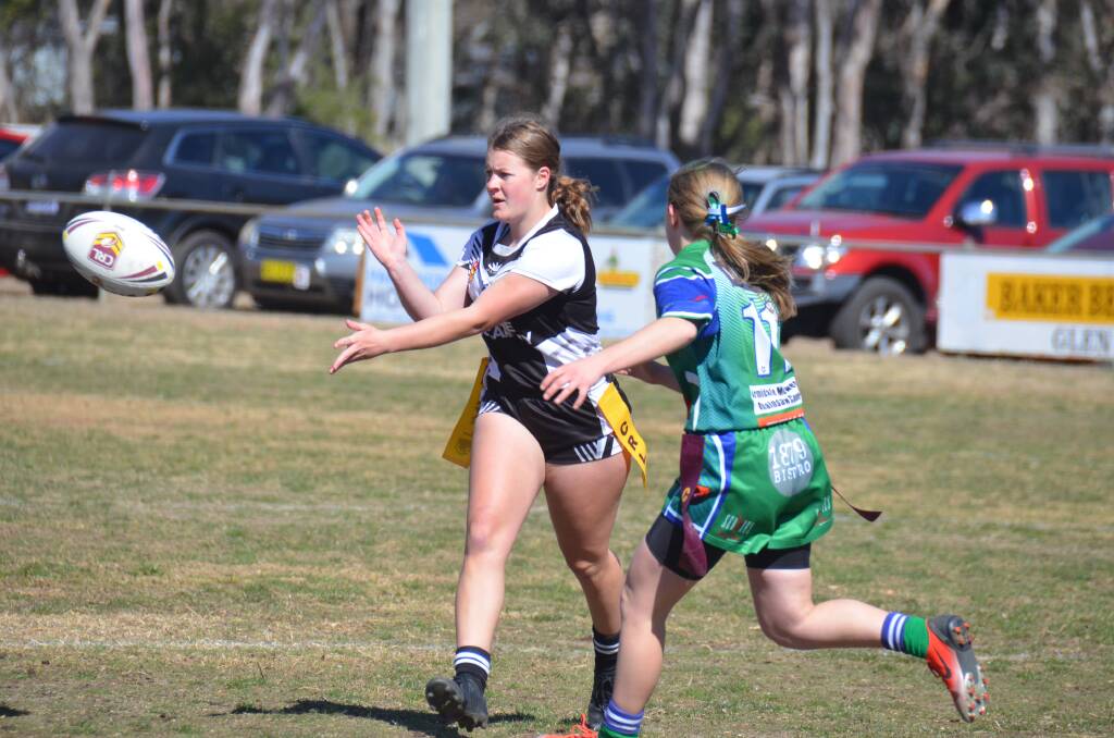 SPEEDSTER: Emilie Hodge sprinted down the sideline to put the Magpies in front at one stage of the grand final. 