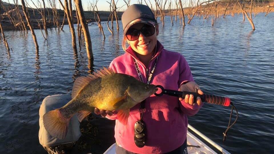 April Correy has managed to catch lots of fish in the Glen Innes Anglers' recent outings.