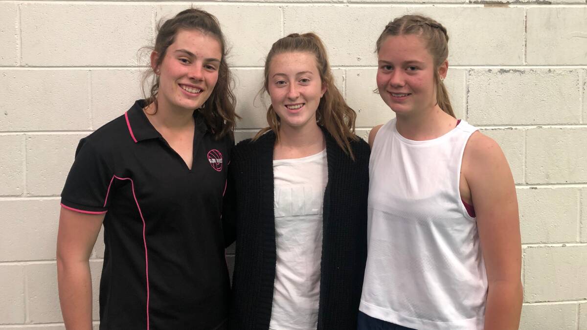 RISING TO THE CHALLENGE: Bridgette Beattie, Maddi Cooke and Sophie McCormick will head to Orange this weekend for the Academy Challenge. 