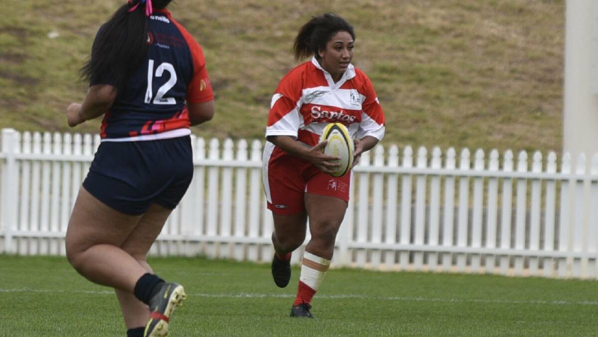 Amelia Tunamena playing for Central North at the NSW Country Rugby Union championships. 