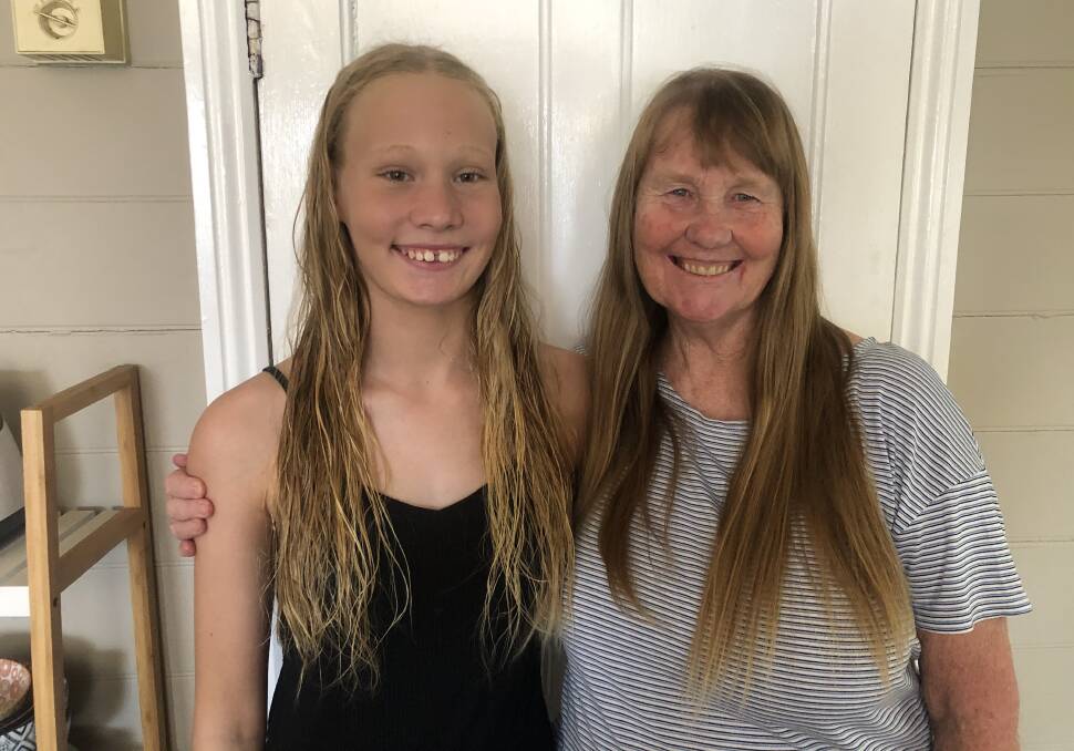 Cadence McShane and her grandmother Colleen Willcocks will chop off their hair for charity.