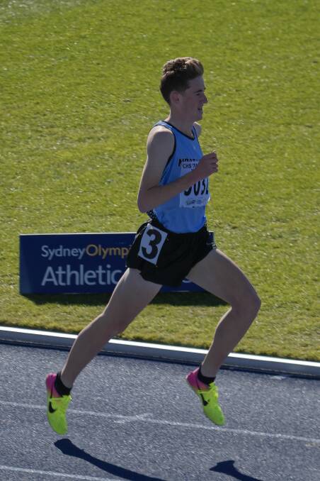 SPEEDSTER: Matt Campion competing at last week's NSW All Schools athletics in Sydney. He finished with a gold medal and a fourth place in his events. 