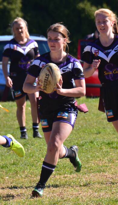 Emilie Hodge crossed for three tries on Sunday. 
