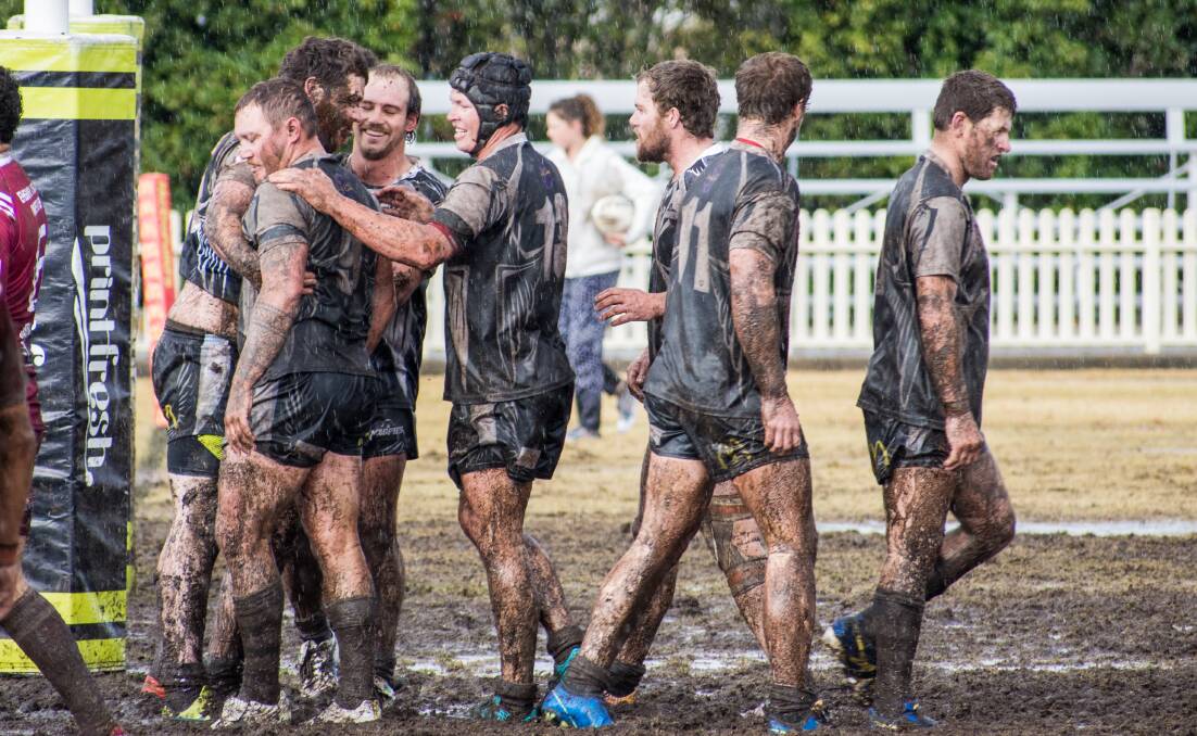 CAUSE TO CELEBRATE: The Glen Innes Magpies A grade team beat the Hawks to secure their spot in the Group 19 decider. Photo: Brenton Hodge. 