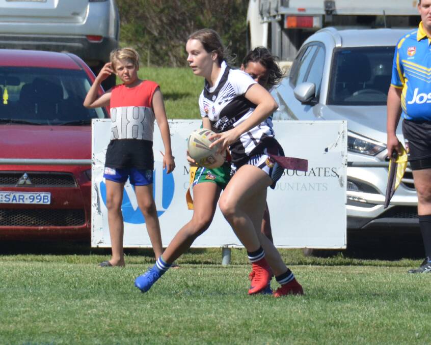 GO-TO: Sarah Woolfe has scored four tries in three matches for the Glen Innes Magpies league tag team. 