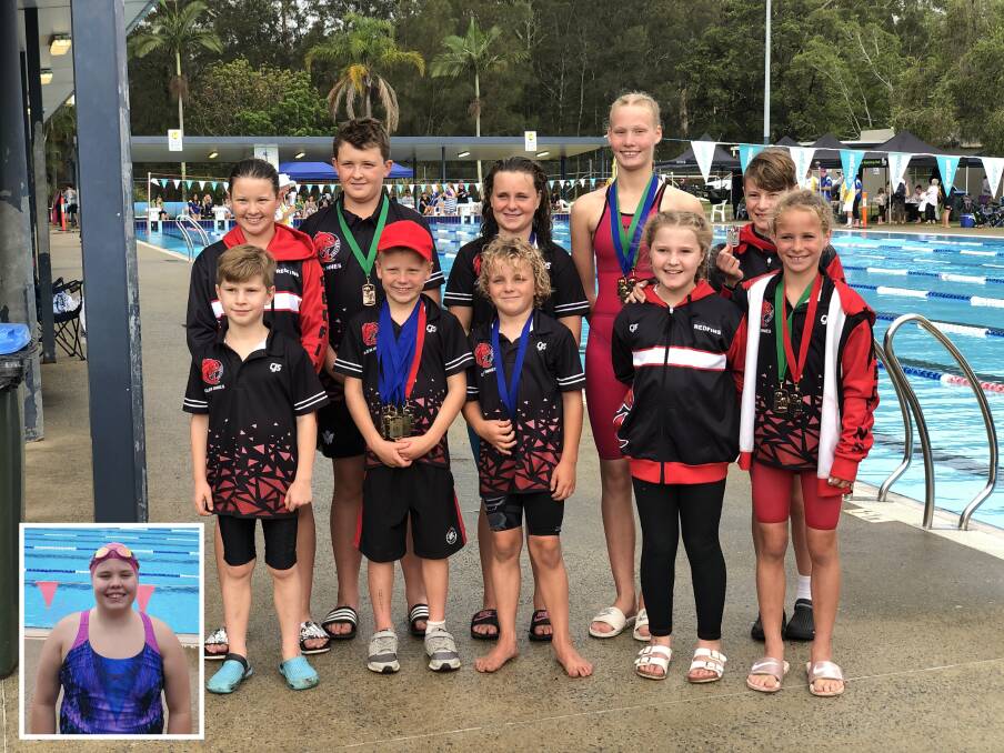 GOOD START: 11 Redfins took on the meet at Coffs Harbour. 