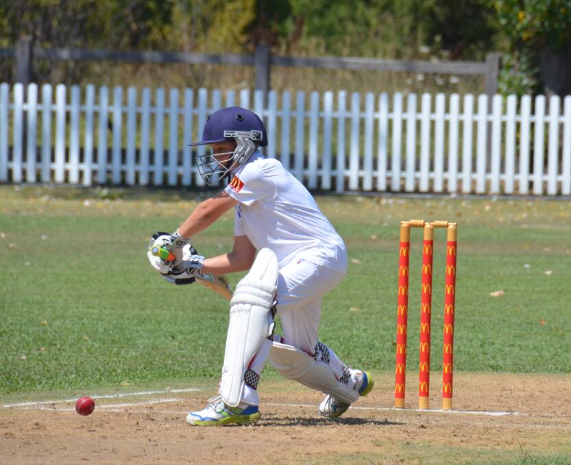LEADING THE WAY: Glen Innes sportsman Mitch Duddy opened the batting for Armidale on Sunday in an unbeaten knock of 34 not out. 