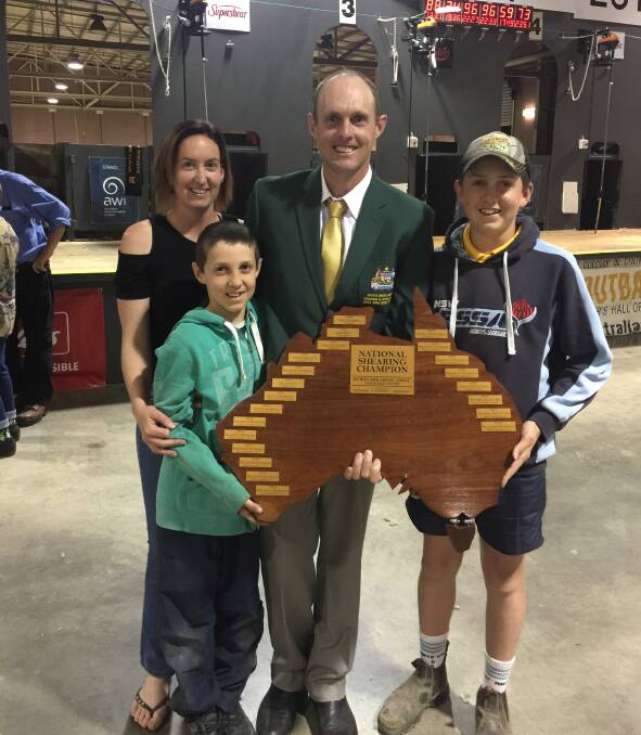 COUNTRY'S BEST: Australian shearing champion Daniel and wife Jammie with their sons Ryan and Jayden.