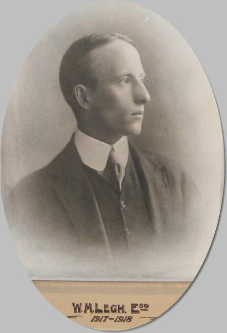 William Montagu Legh's portrait captured in 1917-1918. Picture supplied. 