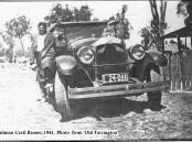 Mailman Cecil Romer pictured with his motorcar in 1941. Picture supplied. 