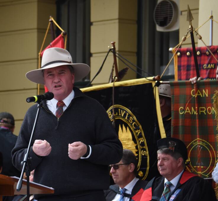Barnaby Joyce at the official opening ceremony. 