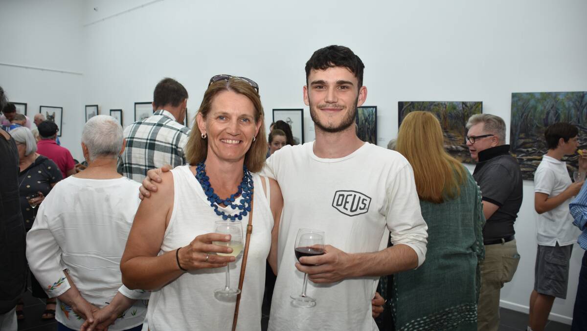 GALLERY OPENING: Marissa Martin and Lachlan Martin at the Gawura gallery opening on Friday. Picture: Andrew Messenger. 