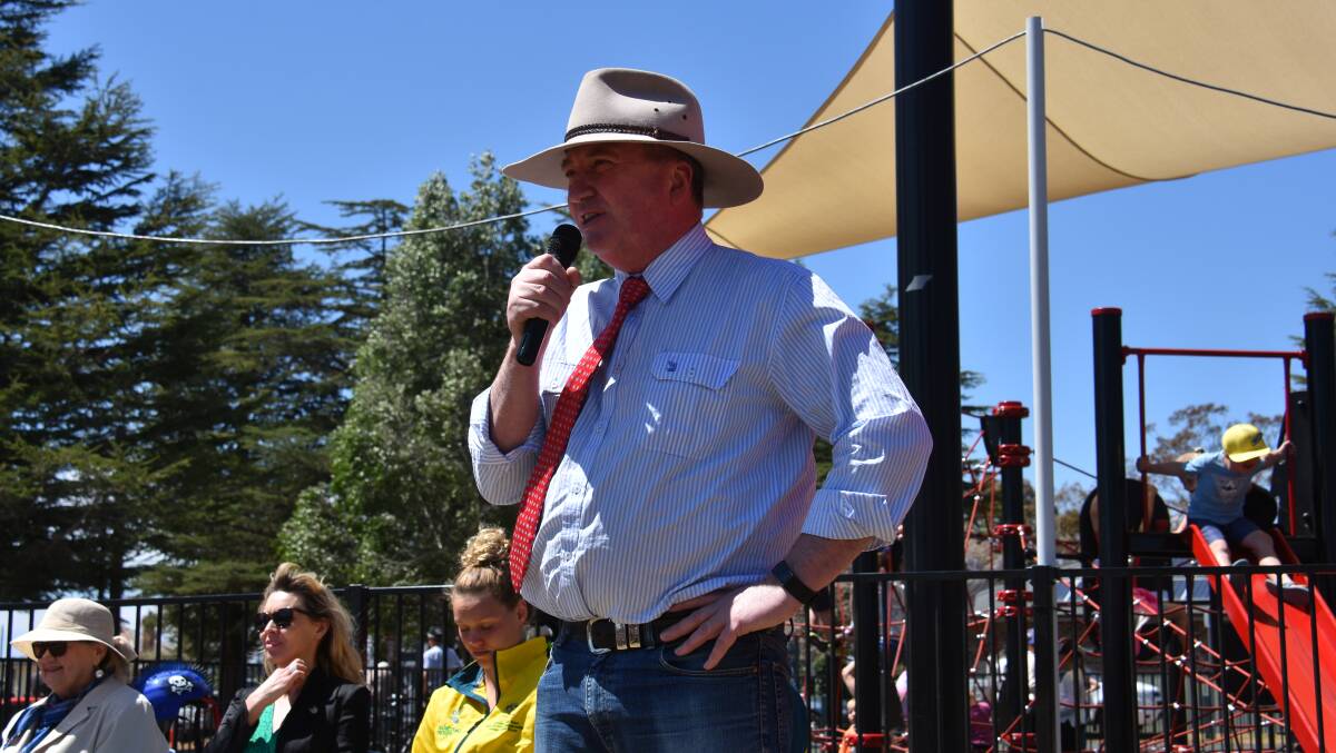 NEW OPPORTUNITY: Barnaby Joyce said he is lobbying for drought-affected local governments to receive another million dollars to spend on projects after opening Melling park on Sunday.