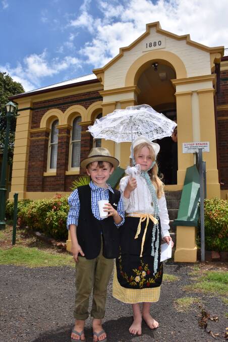 Antonina Shannon and Edward Shannon at Glen Innes' Australia day celebrations at the Land of the Beardies History House. 