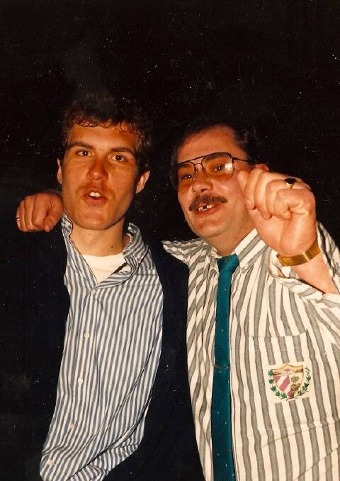 Tramontin with Mick Faulks in the 80s. 