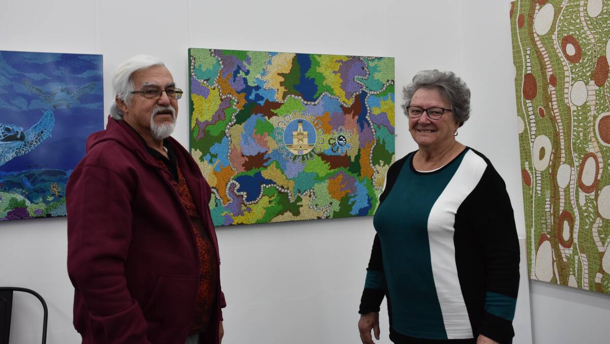 Lloyd and Wendy Hornsby at the Gawura gallery. 