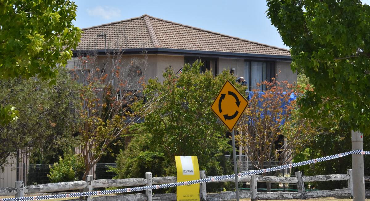 CRIME SCENE: Eric Newman fired two shots from their second storey balcony with a high-calibre centrefire rifle.