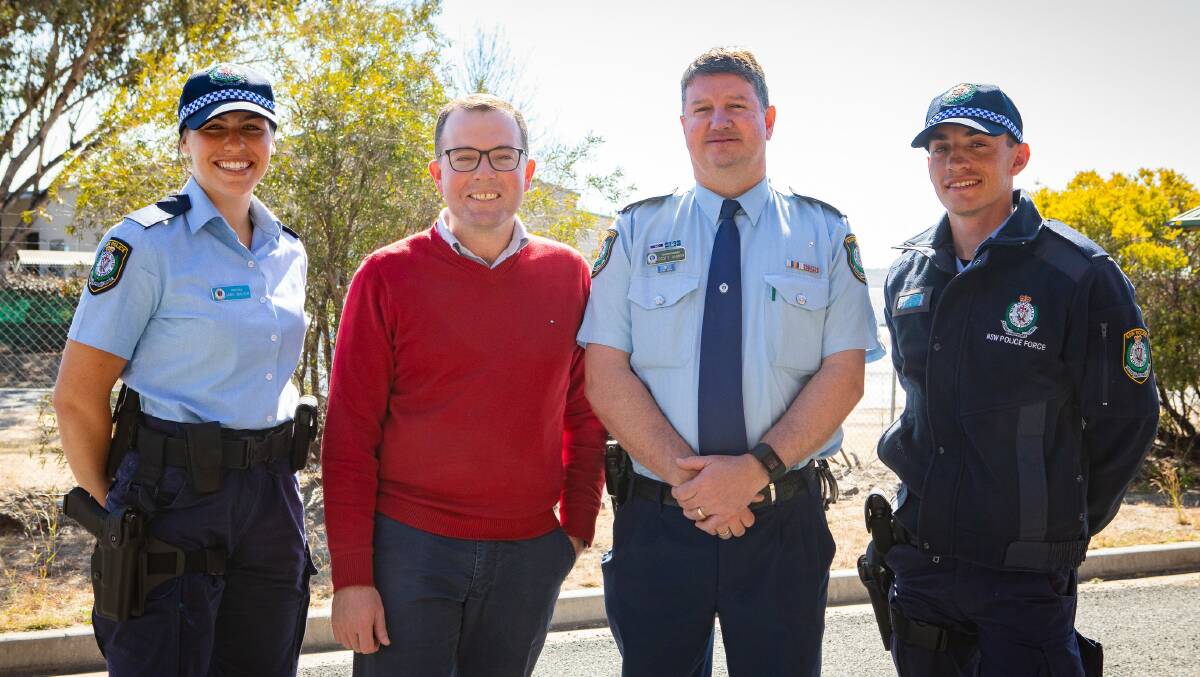 Northern Tablelands MP Adam Marshall welcoming new police to the region earlier this year.