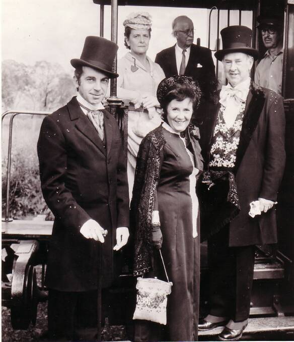 ICON: Margaret Fulton (centre front) helps celebrate Glen Innes' centenary, 1972. With Ron Robinson, Doug Abbott (front) and Ann Neuss, Harold Simpson and Eric Wharton. Photo: courtesy of Glen Innes Historic House.