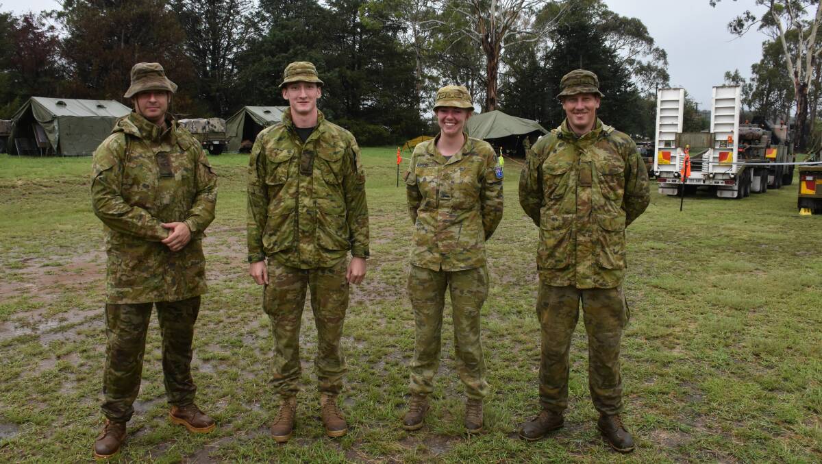 Soldiers Lauren Brown from Perth, Ian Cooper from Brisbane, Mark Wood from Melbourne and Hudson Snook from Victoria.