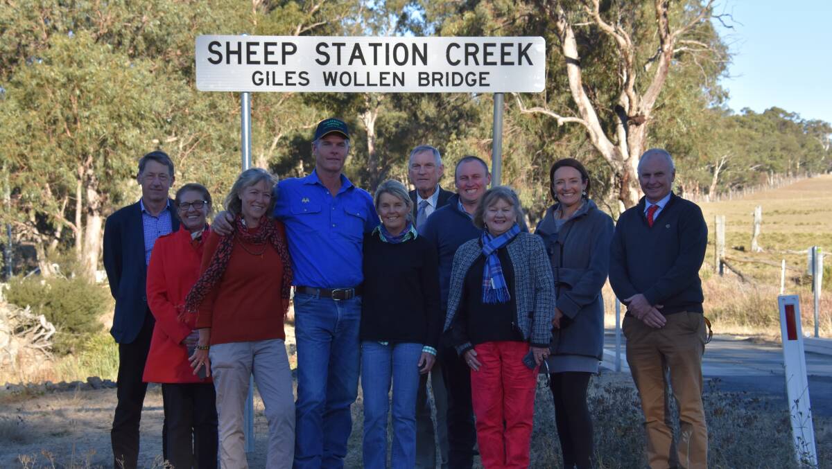 Council staff and elected councilors travelled to the bridge for a renaming ceremony. 