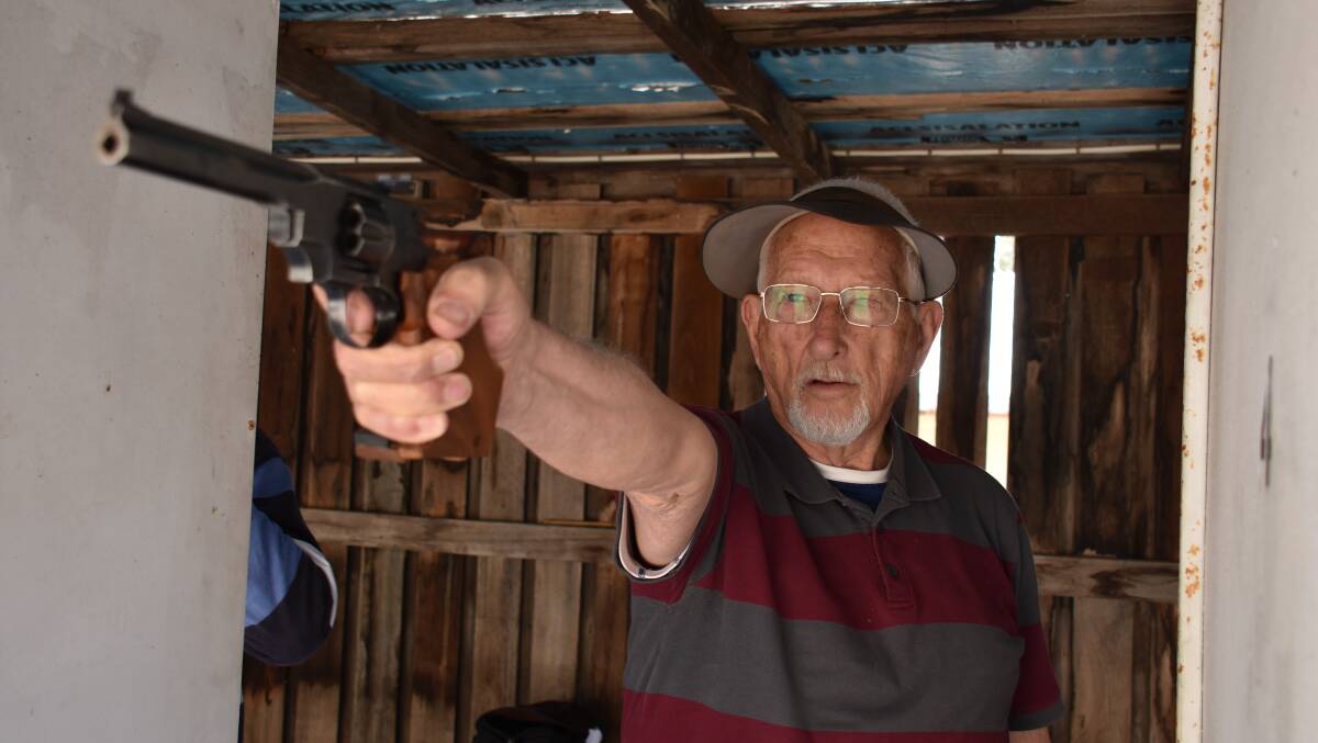 DEADEYE: Max Hines from Sydney shoots at one of the older, longer distance rangers. Pictures: Andrew Messenger. 