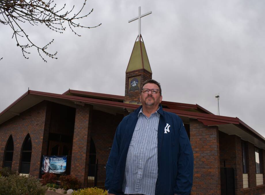 GENEROUS HELP: Pastor Graeme Bell said the Oasis church has set up a washing machine for use by farmers who are struggling with a lack of water. Picture: Andrew Messenger.