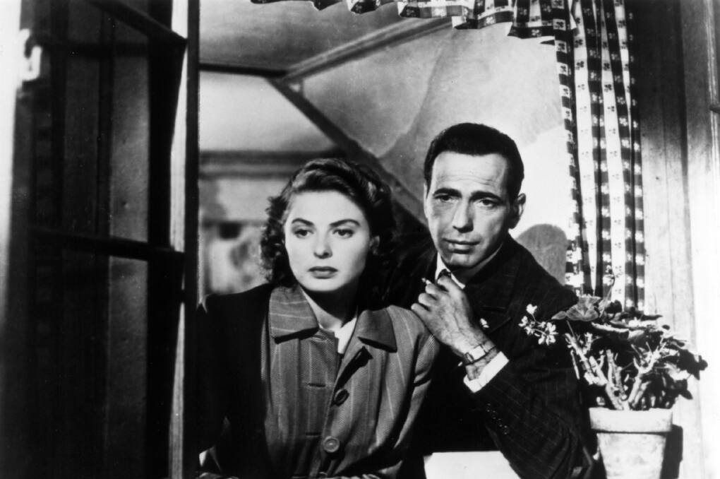 Ingrid Bergman and Humphrey Bogart in Casablanca. Picture: Supplied