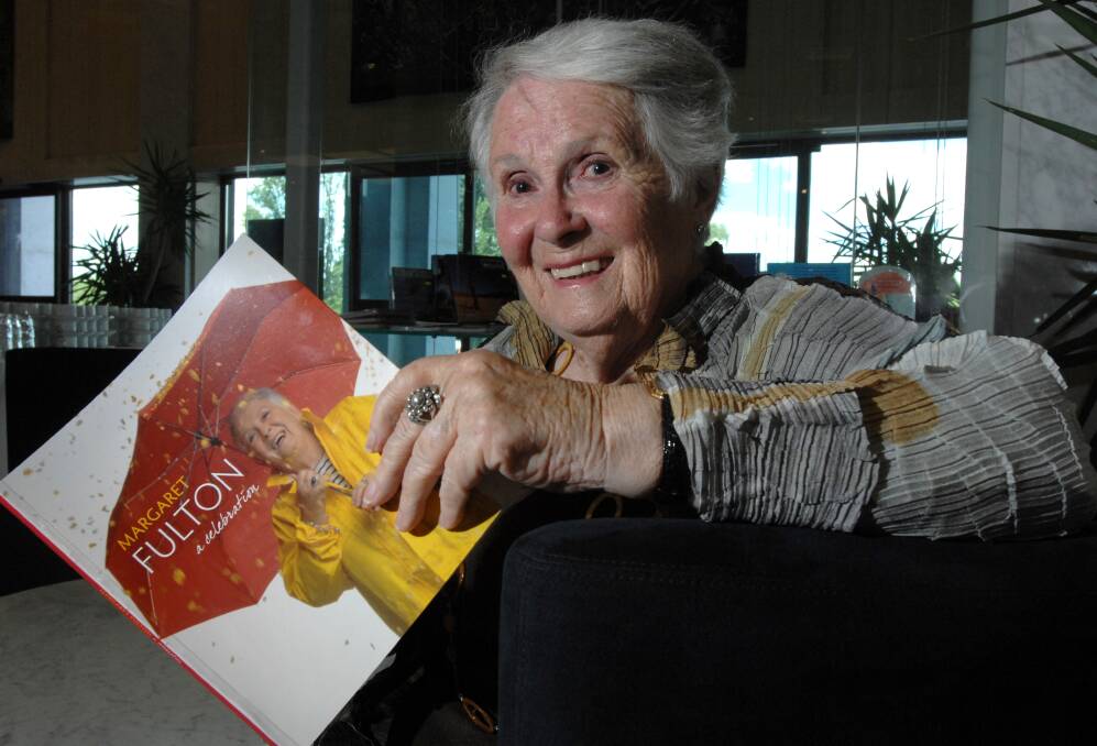Australia's best known food writer and cookbook author, Margaret Fulton, at the National Library of Australia.