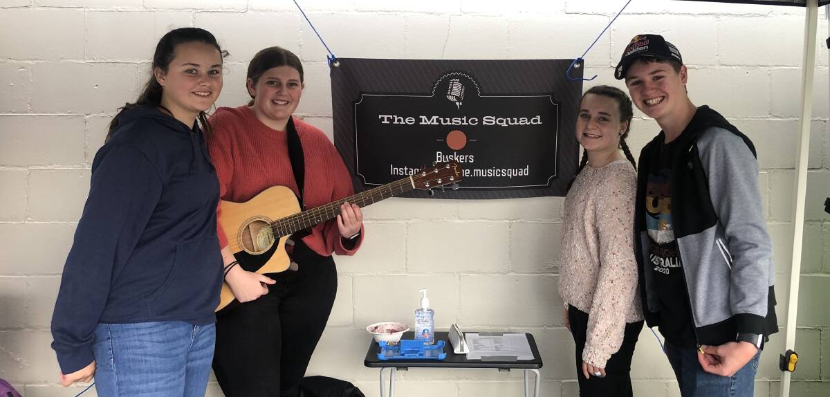 The dynamic Music Squad team Phoebe Vimpany, Lily Cooke, Beth Arandale and Adam McAllister.