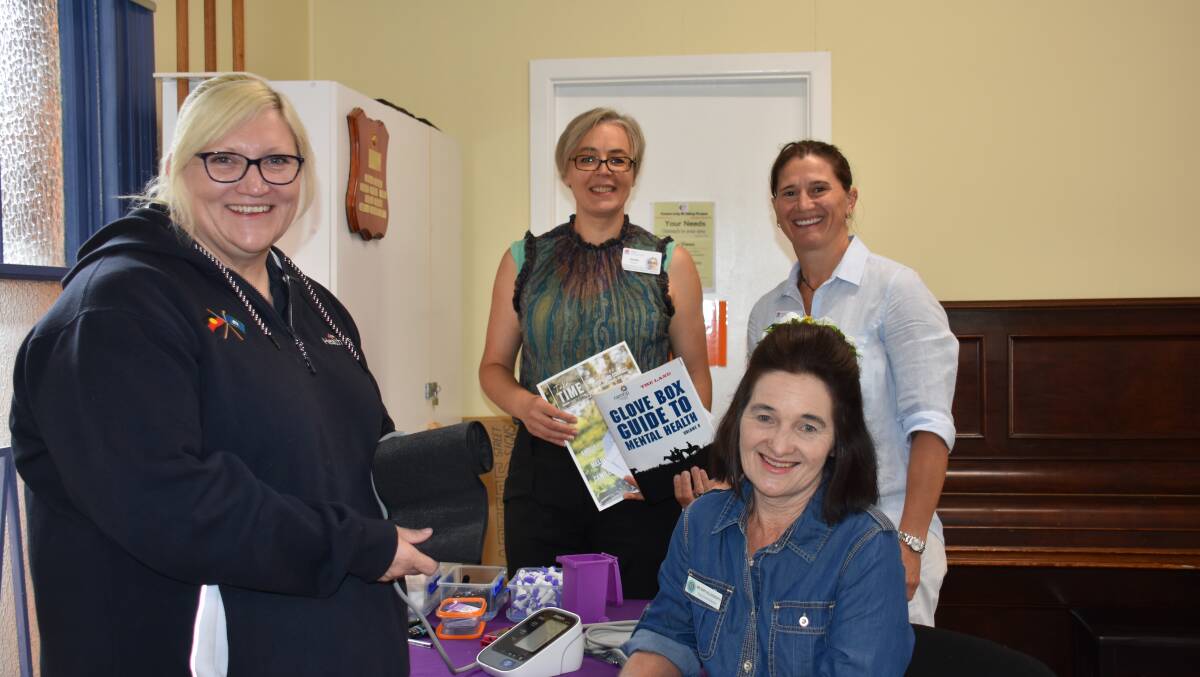 Front: Glen Innes' Primary Health Care nurse Jillyan Jopson, and Mary Hollingworth. Back: Bushfire recovery team Daiva Newby and Julie Ward. 