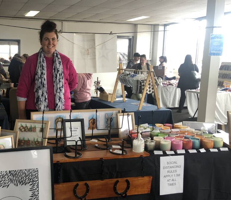 Two Tall Sisters stall holder Kirsty Milled prepared to sell at The Highland Markets.