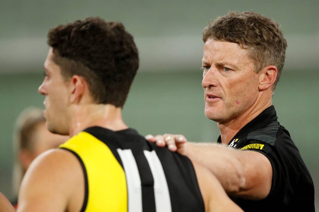 Led by premiership coach Damien Hardwick, the experienced Richmond side will be better positioned than those teams which have undergone significant change. Photo: Dylan Burns/AFL Photos via Getty Images