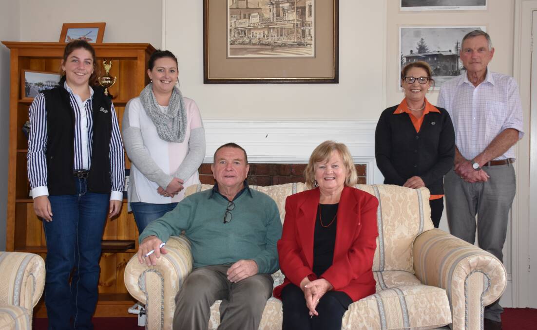 PLANNING: Ashleigh Winter, Tahlia Sturtridge, Jim Griffiths, Cr Carol Sparks, Cr Dianne Newman, Cr Colin Price, meeting at the Town Hall on Tuesday morning. Photo: Nicholas Fuller