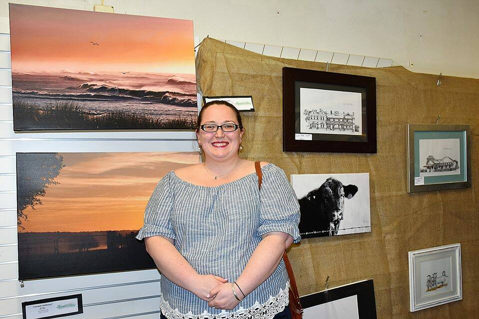 ART SHOW: Armidale photographer Kennetah Gillis displayed her spectacular canvas photograph prints in the 2017 TroutFest Art