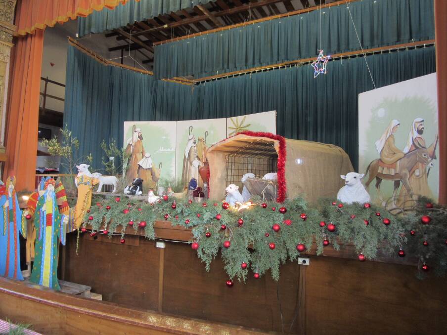 A Christmas theme for the Town Hall stage. Photo: Loma Wright