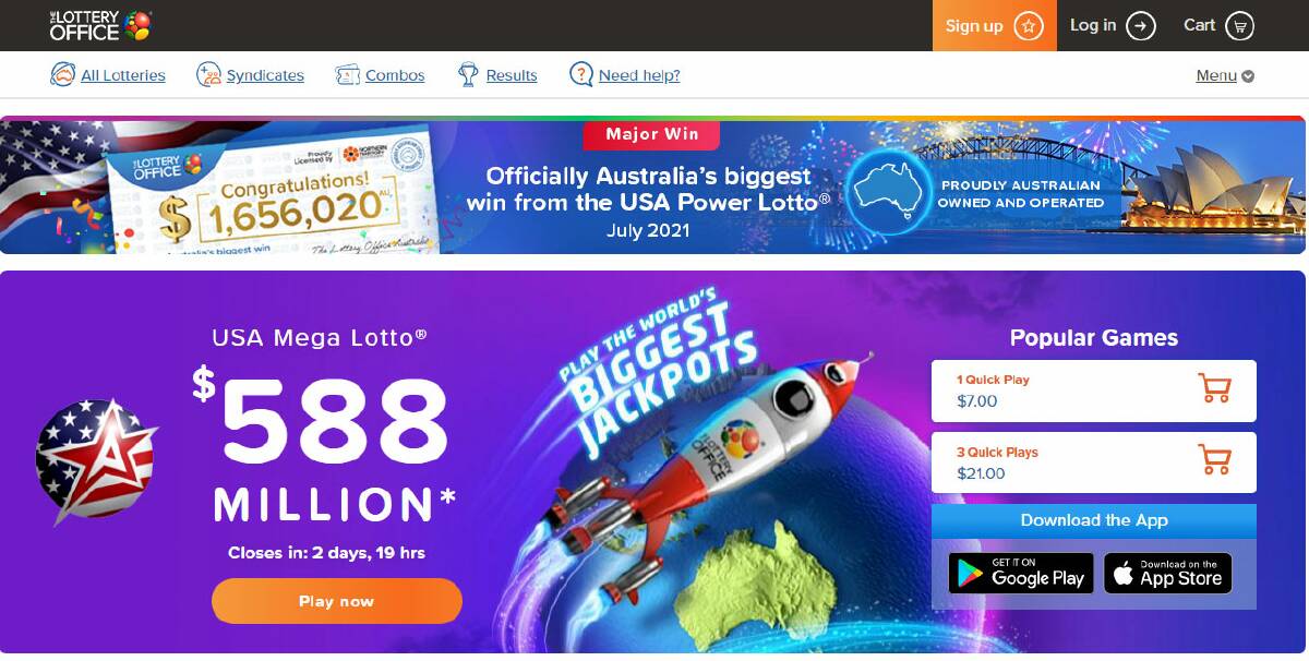 Aussies have the chance to win $588 million in the next USA Mega Lotto draw.