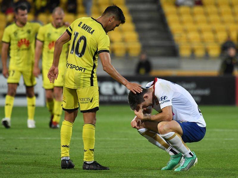 The Jets' winless A-League run stands at eight after their 2-1 defeat to the Phoenix in Wellington.