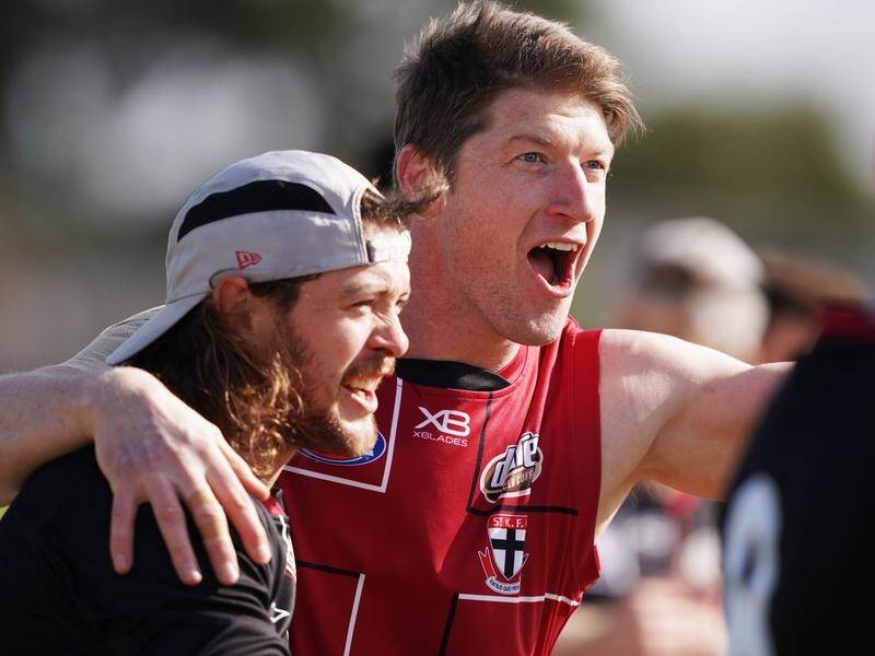 St Kilda have handed Sam Rowe (R) his club debut in what will be his 100th and final AFL match.