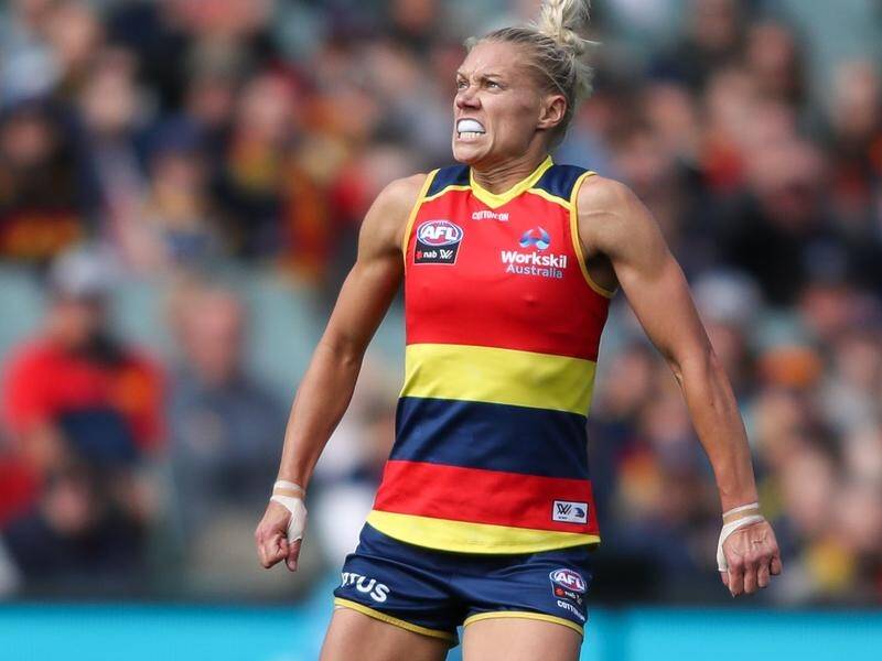 Erin Phillips kicked a personal season-best 14 goals in the Crows' charge for a third AFLW crown.
