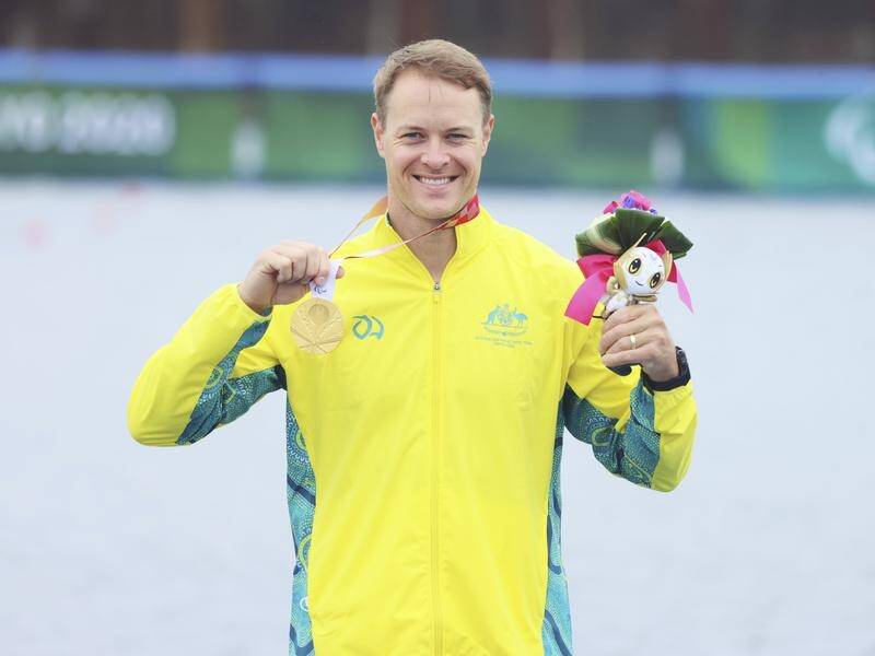 Paddler Curtis McGrath is halfway to his Paralympics goal after winning gold in the KL2 canoe.