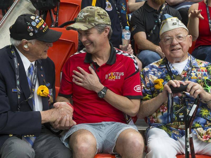 Crown Prince Frederik of Denmark has attended the Invictus Games and met with veterans.