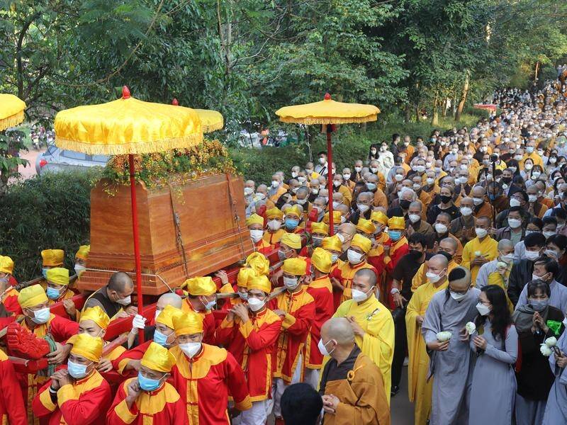 Renowned Buddhist monk Thich Nhat Hanh is being farewelled in the central Vietnamese city of Hue.