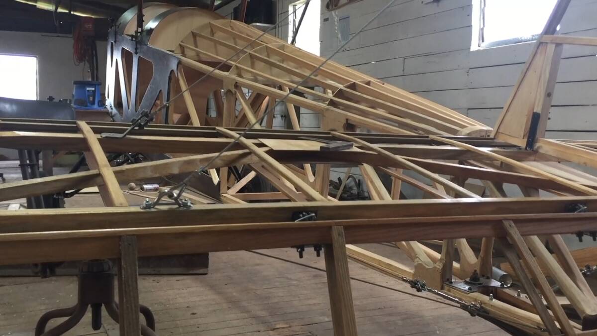 The magnificent flying machine being built by the magnifiecnt John Crosby.